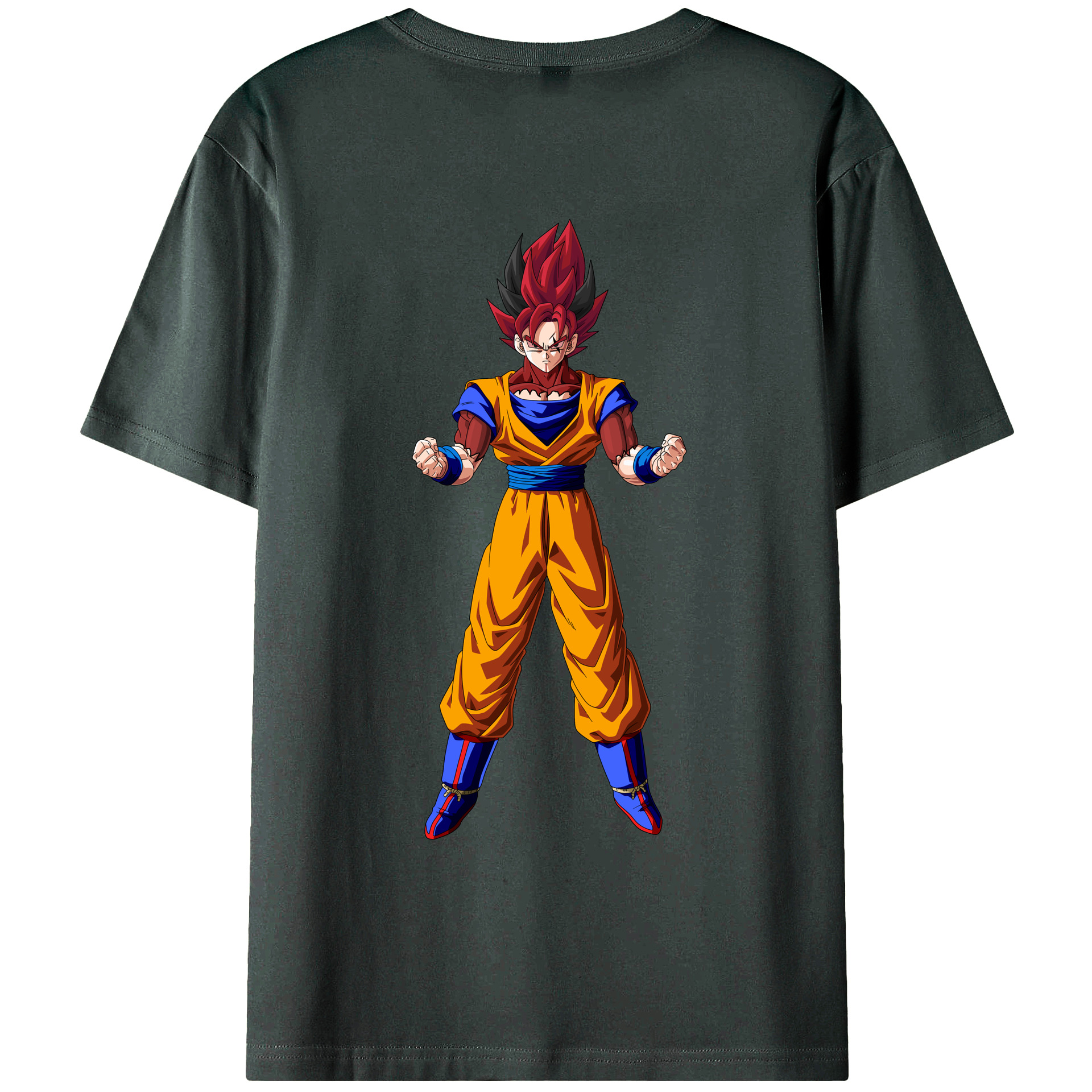 （画像用） ドラゴンボール 孫悟空（そん ごくう）Son Goku カカロット DRAGON BALL Kakarotto 綿100％ メンズ半袖Tシャツ（バックプリント） 通気性